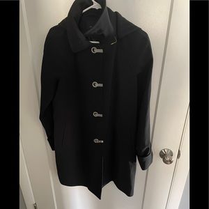 Woman’s jacket black with chrome metal snap button
